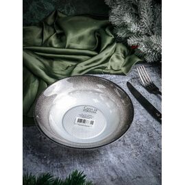 Салатник 19,3 см, цвет жемчужно-белый /мерцающе-черный, Shinning, Casa di fortuna