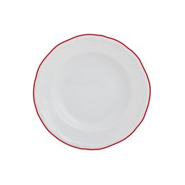 Тарелка глубокая с красным кантом 22 см, Maria Red, Porland