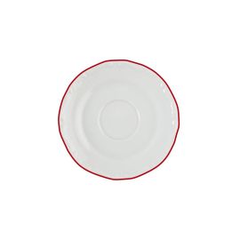 Блюдце с красным кантом 15 см, Maria Red, Porland