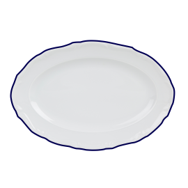 Блюдо овальное с синим кантом 27 см, Maria Blue, Porland