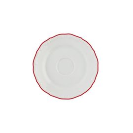 Блюдце с красным кантом 12 см, Maria Red, Porland