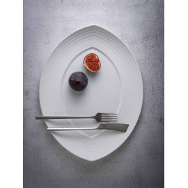 Блюдо овальное 36x28 см, h 3,5 см, фарфор, Linea, Casa di fortuna