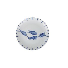 Marine Blue DS.4 Тарелка мелкая 19 см, белый с синим, MARIN BLUE, Porland