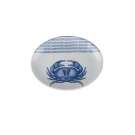 Блюдо овальное 18 см, белый с синим, MARIN BLUE, Porland