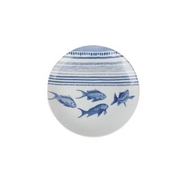 Marine Blue DS.5 Тарелка мелкая 19 см, белый с синим, MARIN BLUE, Porland