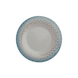 DS.4 Тарелка мелкая 27 см, цвет белый с декором, MAHPEYKER, Porland