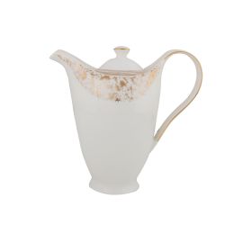 Кофейник с крышкой 1,03 л, цвет белый с золотом, BOHEM, Porland