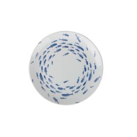Marine Blue DS.2 Тарелка мелкая 19 см, белый с синим, MARIN BLUE, Porland