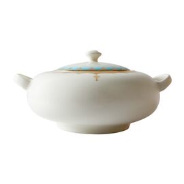 Супница с крышкой 2,25 л, цвет белый с декором, MAHPEYKER, Porland