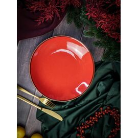 Тарелка глубокая 26 см безбортовая, Seasons Красный, Porland