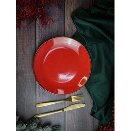 Тарелка 24 см безбортовая, Seasons Красный, Porland