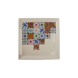 Тарелка квадратная плоская 27 см, TILES, Porland