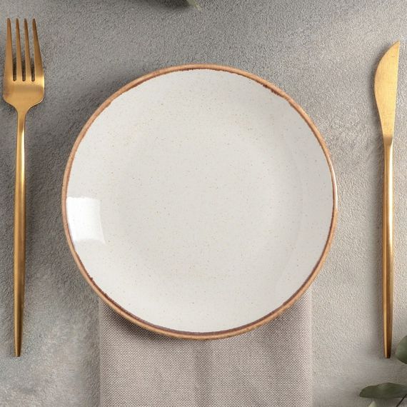 Тарелка глубокая 26 см безбортовая, Seasons Бежевый, Porland, изображение 7