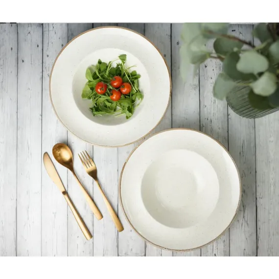 Набор глубоких тарелок для пасты 25 см, 500 мл, 2 шт, Seasons Бежевый, Porland, изображение 6