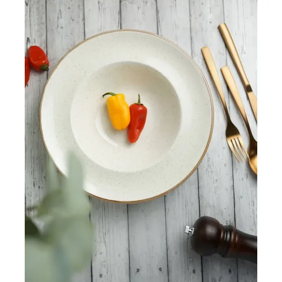 Набор глубоких тарелок для пасты 25 см, 500 мл, 2 шт, Seasons Бежевый, Porland, изображение 8