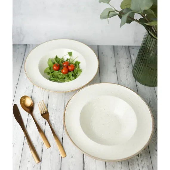 Набор глубоких тарелок для пасты 25 см, 500 мл, 2 шт, Seasons Бежевый, Porland, изображение 5