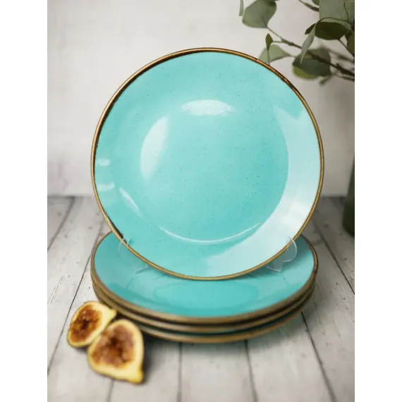 Набор обеденных тарелок 24 см, 4 шт Seasons Бирюзовый, Porland, изображение 7