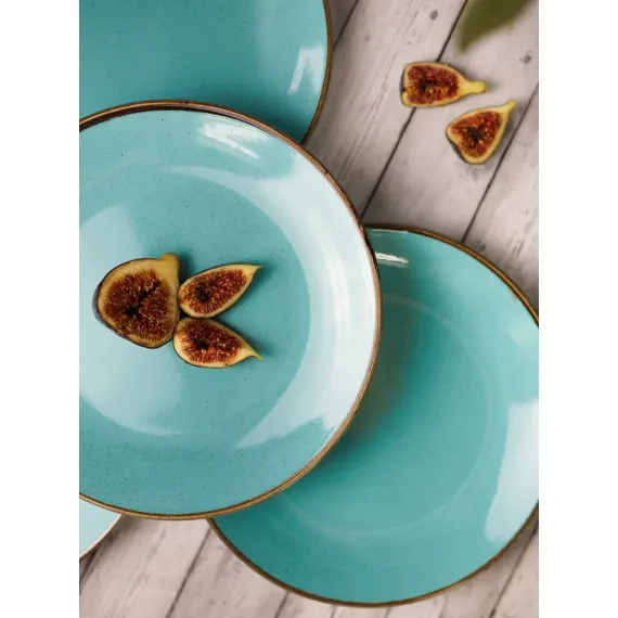 Набор обеденных тарелок 24 см, 4 шт Seasons Бирюзовый, Porland, изображение 6