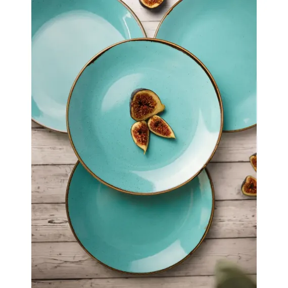 Набор обеденных тарелок 24 см, 4 шт Seasons Бирюзовый, Porland, изображение 5