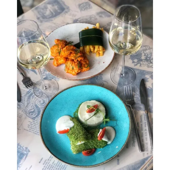 Набор обеденных тарелок 24 см, 4 шт Seasons Бирюзовый, Porland, изображение 13