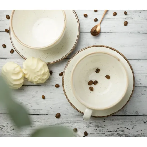 Набор чайных пар 340 мл, 2 шт., Seasons Бежевый, Porland, изображение 4