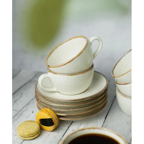 Набор чайных пар 340 мл, 6 шт., Seasons Бежевый, Porland, изображение 9