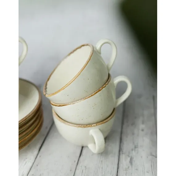 Набор чайных пар 340 мл, 6 шт., Seasons Бежевый, Porland, изображение 8
