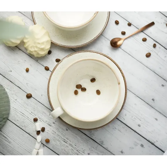 Набор чайных пар 340 мл, 2 шт., Seasons Бежевый, Porland, изображение 7