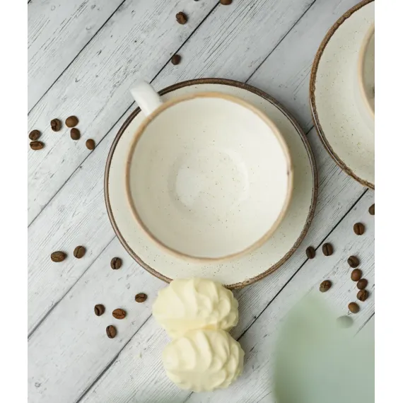 Набор чайных пар 340 мл, 2 шт., Seasons Бежевый, Porland, изображение 8