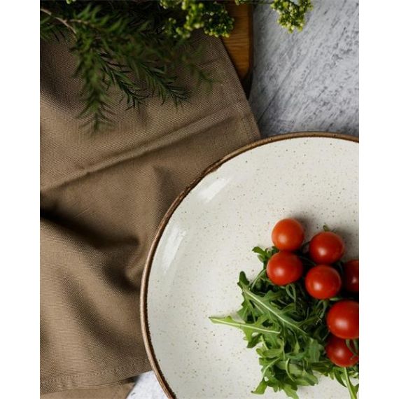 Тарелка обеденная 24 см безбортовая, Seasons Бежевый, Porland, изображение 6