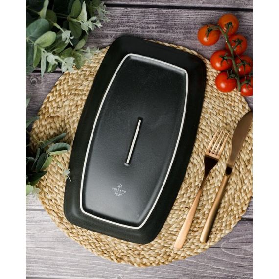 Тарелка прямоугольная 31*18 см, Seasons Черный, Porland, изображение 4