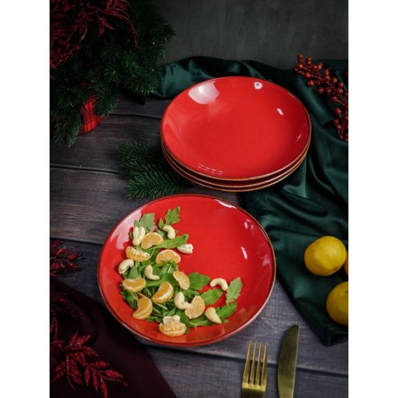 Тарелка глубокая 21 см безбортовая, Seasons Красный, Porland, изображение 9