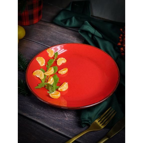 Тарелка 24 см безбортовая, Seasons Красный, Porland, изображение 18