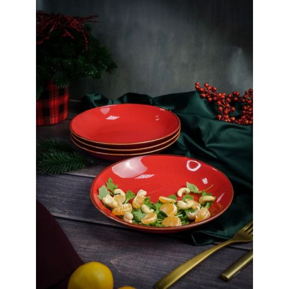 Тарелка глубокая 21 см безбортовая, Seasons Красный, Porland, изображение 5