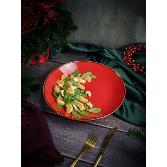 Тарелка глубокая 26 см безбортовая, Seasons Красный, Porland, изображение 10