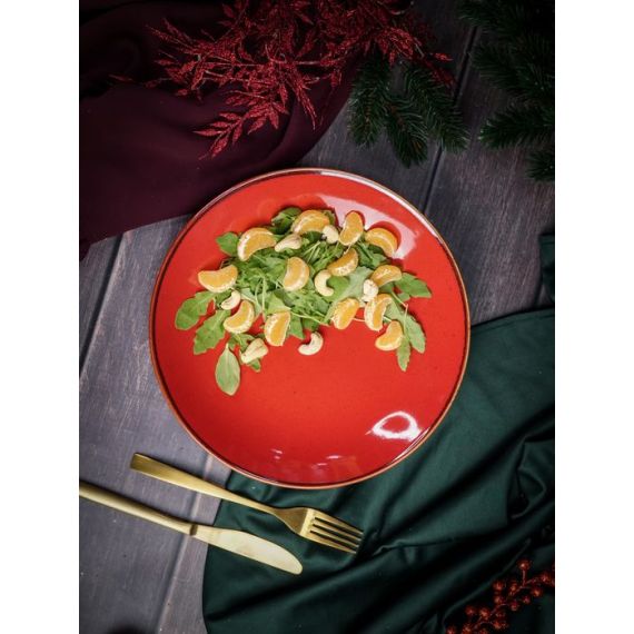 Тарелка глубокая 26 см безбортовая, Seasons Красный, Porland, изображение 7