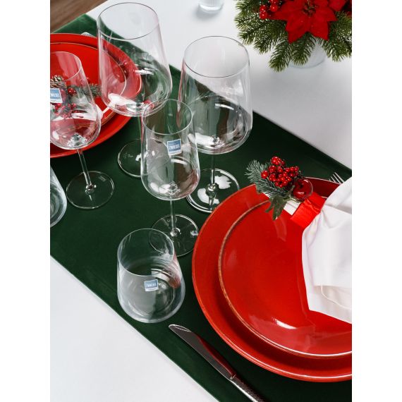 Тарелка 30 см безбортовая фарфор, Seasons красный, Porland, изображение 18