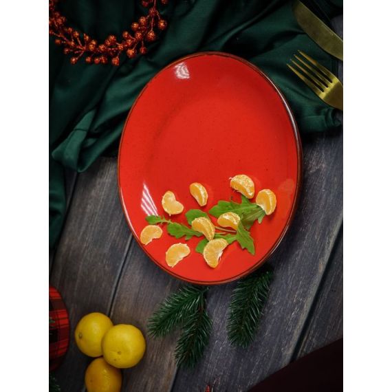 Тарелка 24 см безбортовая, Seasons Красный, Porland, изображение 17