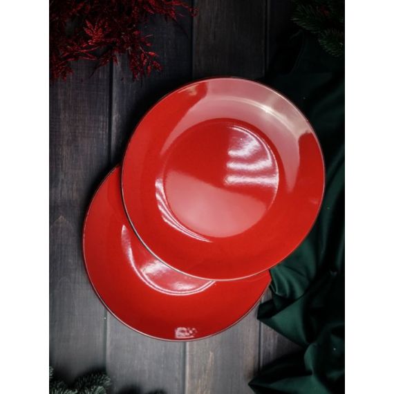 Тарелка 28 см безбортовая, Seasons Красный, Porland, изображение 12