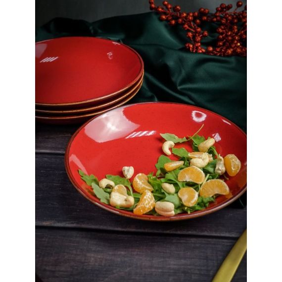 Тарелка глубокая 21 см безбортовая, Seasons Красный, Porland, изображение 6