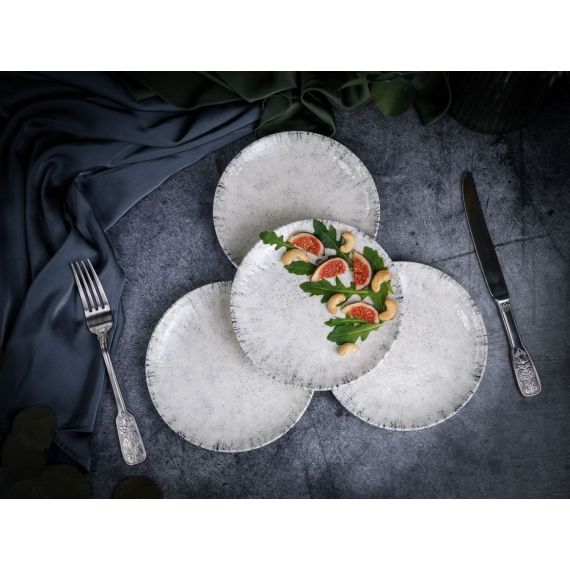 Тарелка мелкая 17 см, без борта,  цвет серый, BLIZZARD, Porland, изображение 21