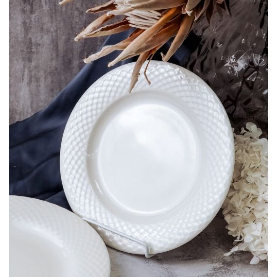 Тарелка мелкая 23 см, цвет белый, ALUMILITE AQUA, Porland, изображение 4