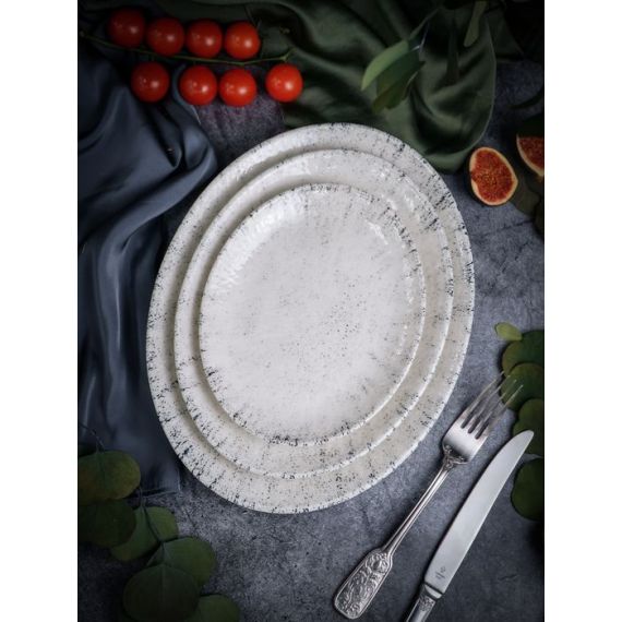 Блюдо овальное 26 х 19 см,  цвет серый, BLIZZARD, Porland, изображение 20