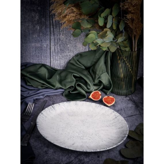 Блюдо овальное 31 х 24 см,  цвет серый, BLIZZARD, Porland, изображение 2