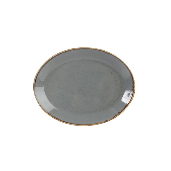 Блюдо овальное 18х14 см, Seasons Темно-серый, Porland, изображение 3