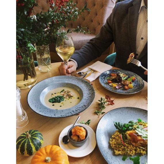 Тарелка плоская без рима 30см, цвет голубой, FROST, Porland, изображение 14