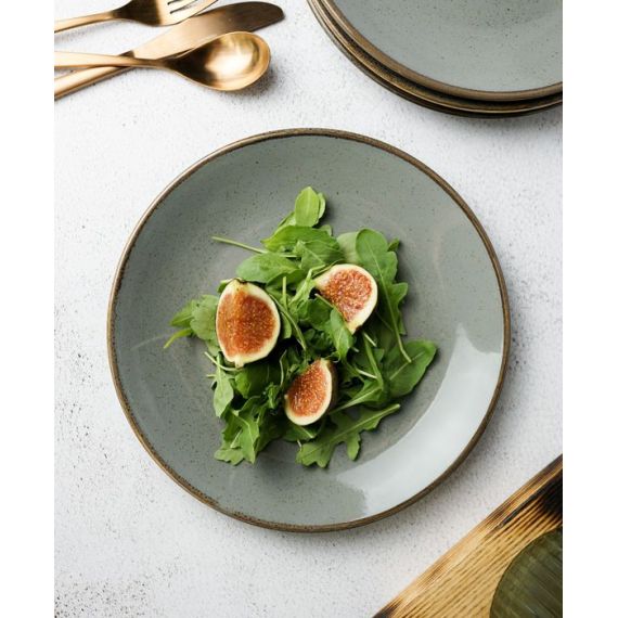 Тарелка 24 см безбортовая, Seasons Темно-серый, Porland, изображение 14