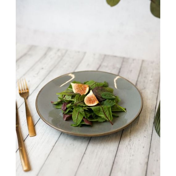 Тарелка 24 см безбортовая, Seasons Темно-серый, Porland, изображение 13