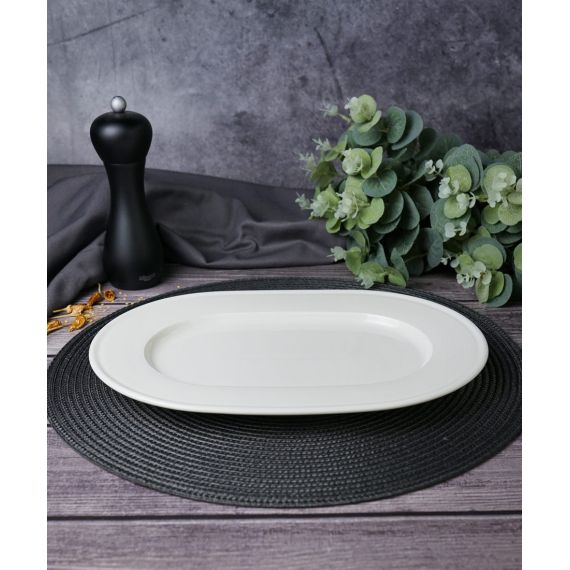 Тарелка овальная 31 см, цвет белый, LINE, Porland, изображение 2