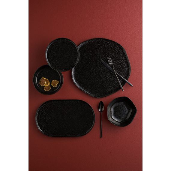 Салатник волнообразный 16см, цвет черный, MOSS, Porland, изображение 5